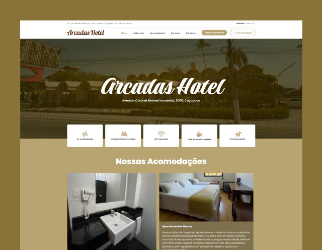 Arcadas Hotel Caçapava 8 - DM8 Agência de Marketing Digital Porfolio 1 - DM8 Agência de Marketing Digital